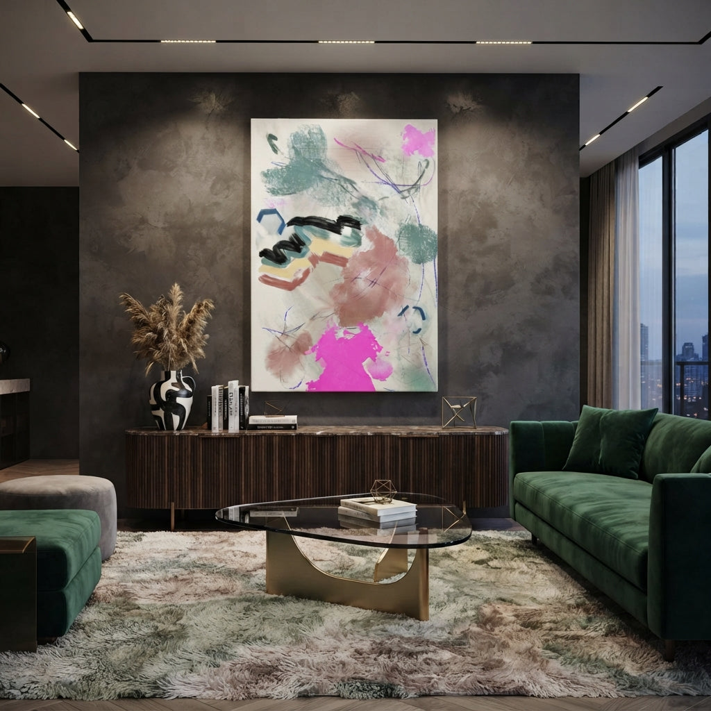 Limited Edition Abstract Art Metal print "Up at 10:34 AM"