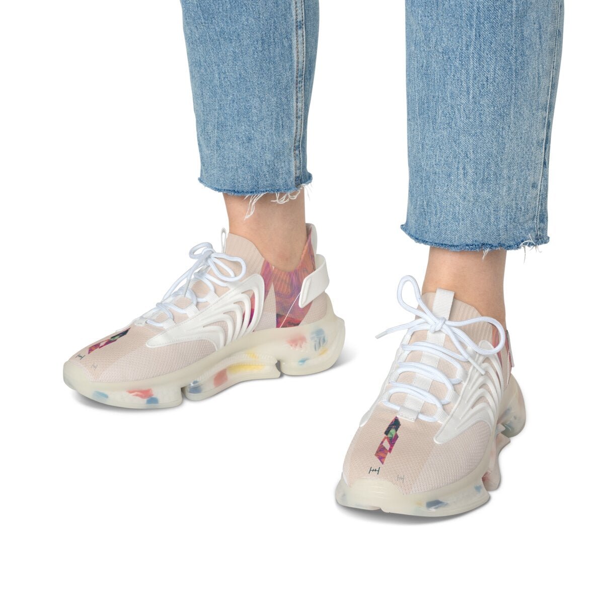 Mango Tango Cream Mesh Sneakers - Hollistic Human Shop