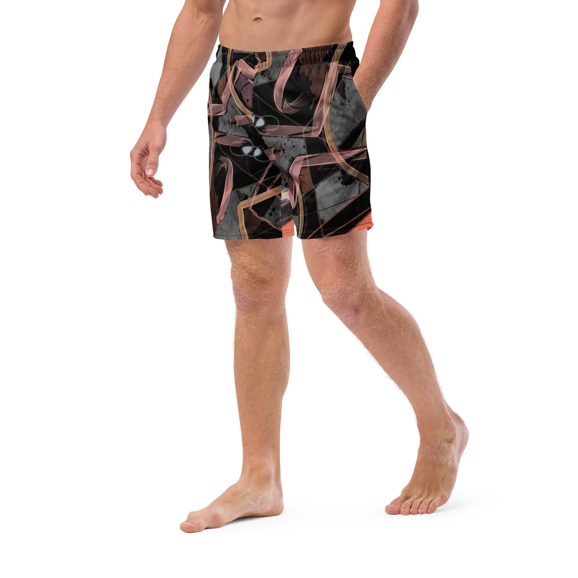 Puzzle All-Over Print Recycled Swim Trunks - Hollistic Human Shop