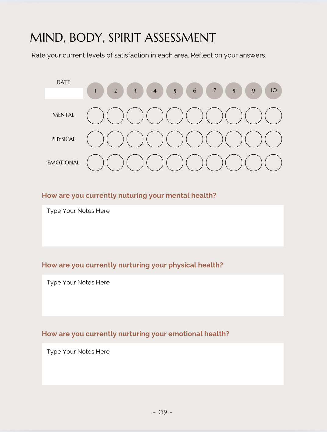 Transformational Self Improvement, Weight Loss, Health and Wellness E-Workbook Download | Hollistic Human: Creating Order