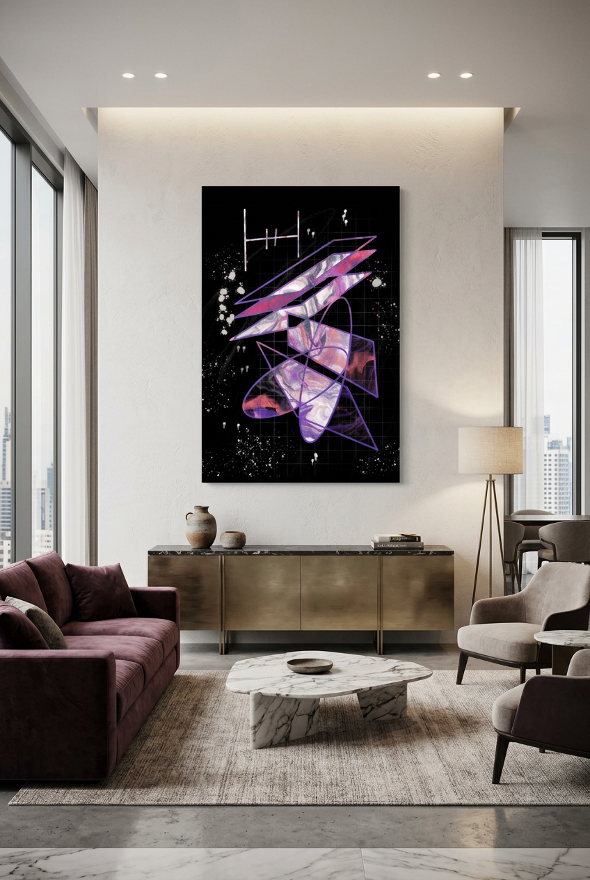 Exploring New Limits (ENL) Limited Edition Geometric Abstract Art Metal print
