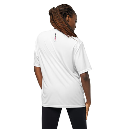 "Attractive While I Work" Unisex performance crew neck t-shirt