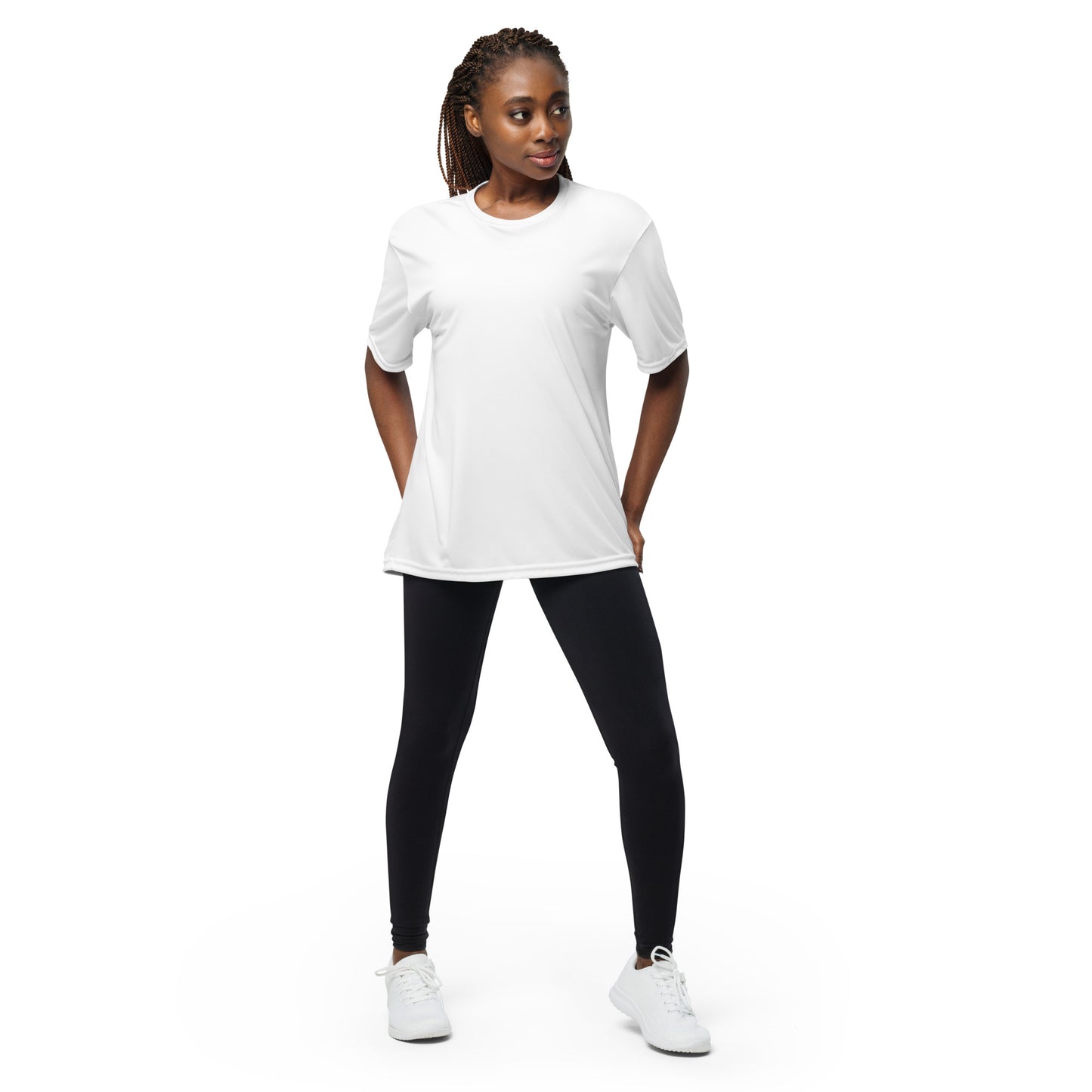 "Attractive While I Work" Unisex performance crew neck t-shirt