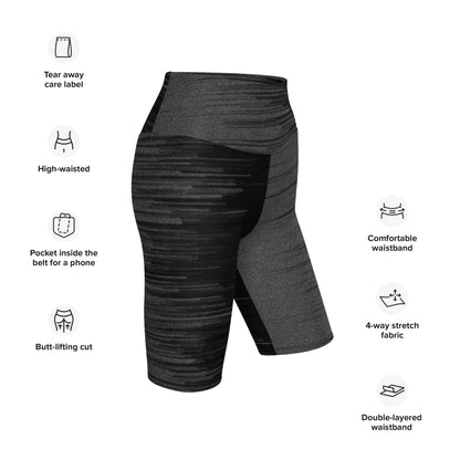 BnW Biker Shorts - Hollistic Human Shop
