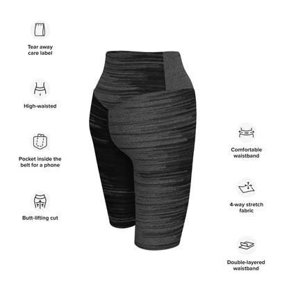 BnW Biker Shorts - Hollistic Human Shop