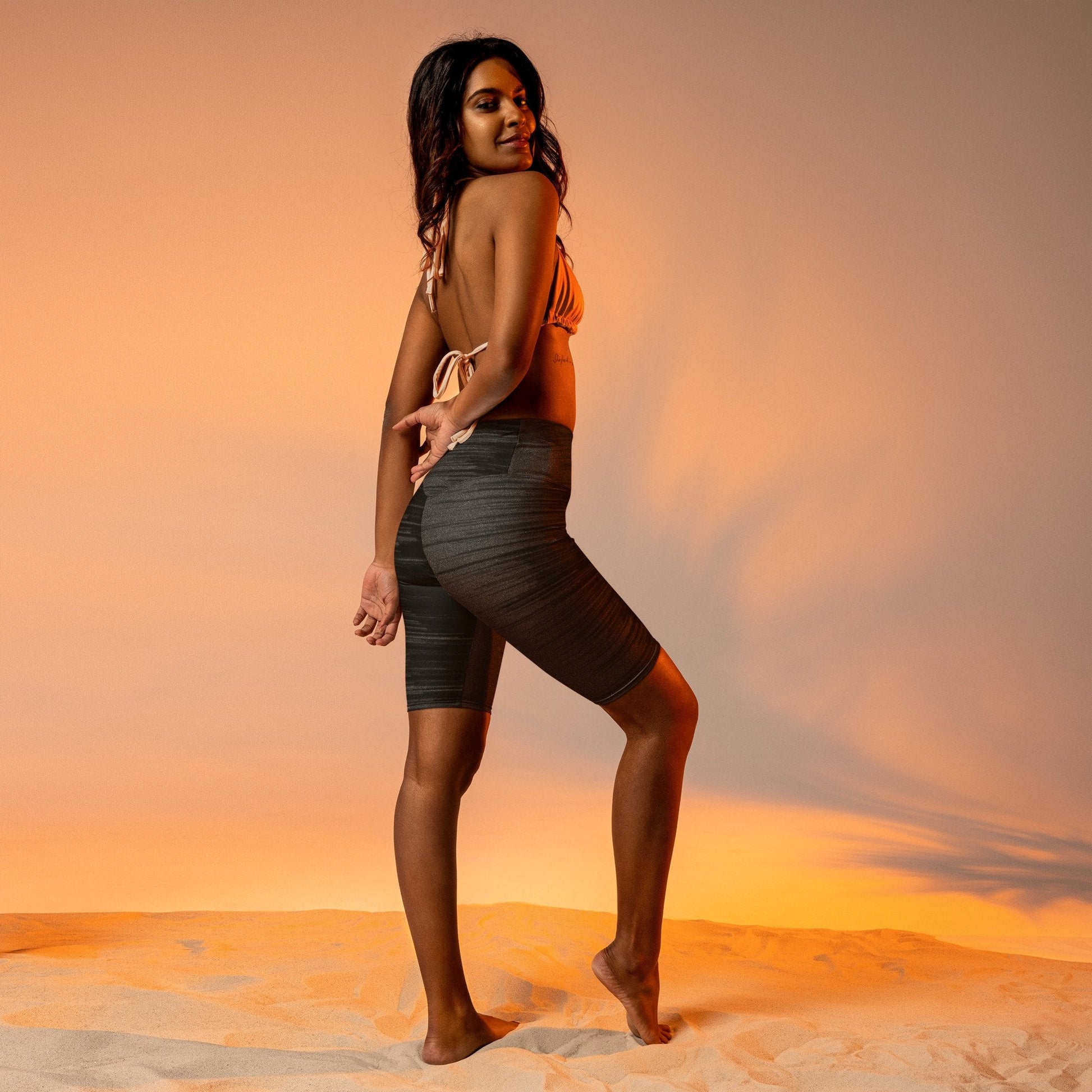 BnW Biker Shorts - Hollistic Human Shop