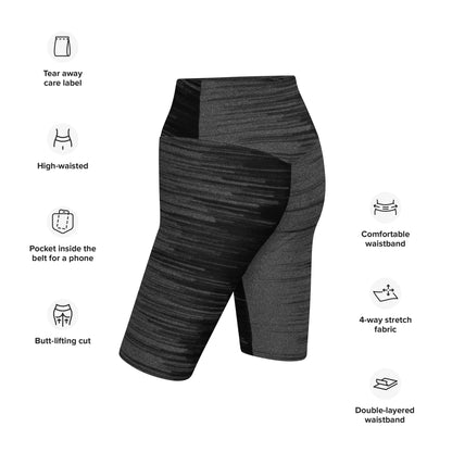 BnW Biker Shorts - Hollistic Human Shop