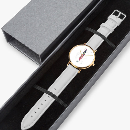 HH Hot Selling Ultra-Thin Leather Strap Quartz Watch (Rose Gold) - Hollistic Human Shop