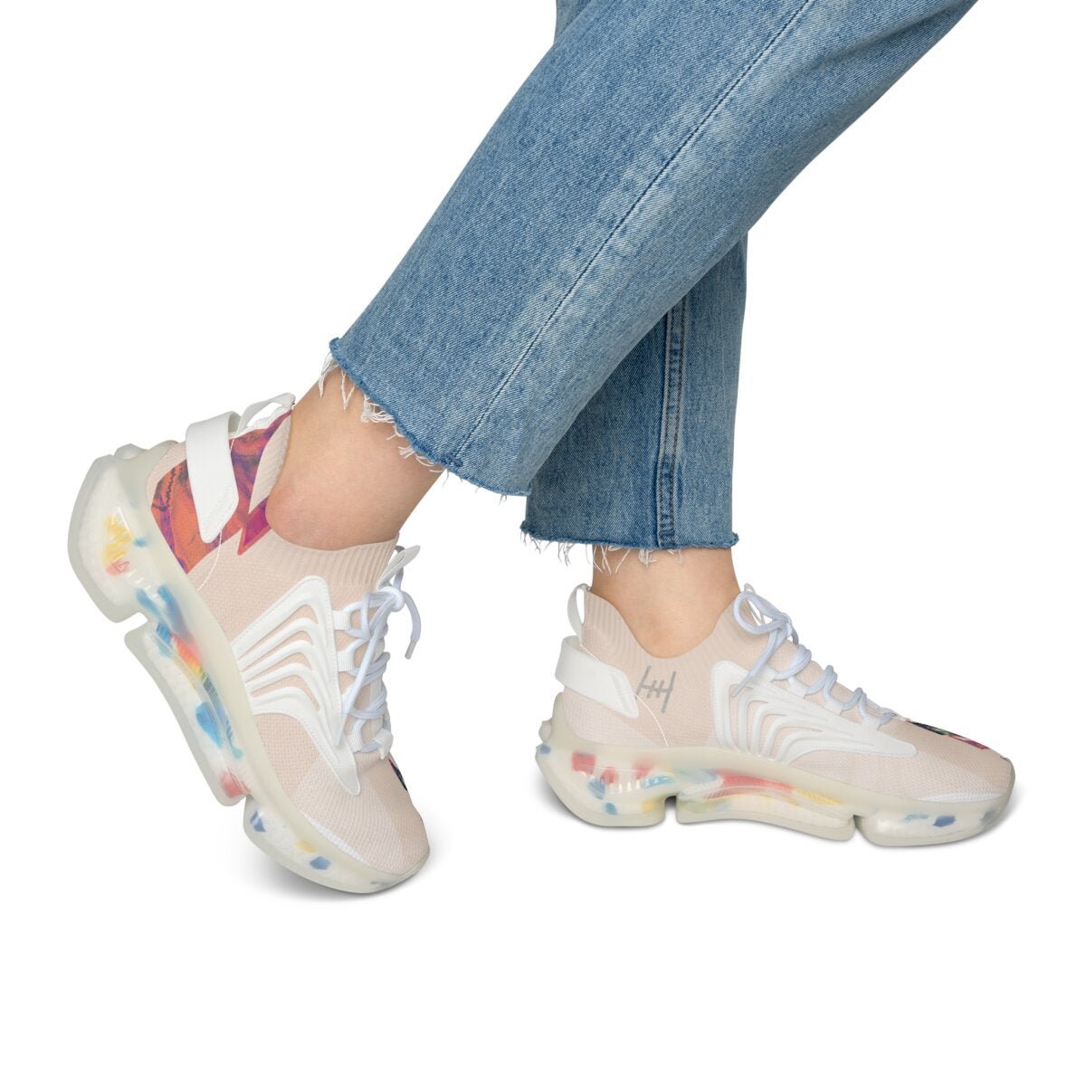 Mango Tango Cream Mesh Sneakers - Hollistic Human Shop