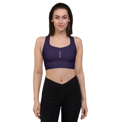 Mango Tango | Purple Longline sports bra - Hollistic Human Shop
