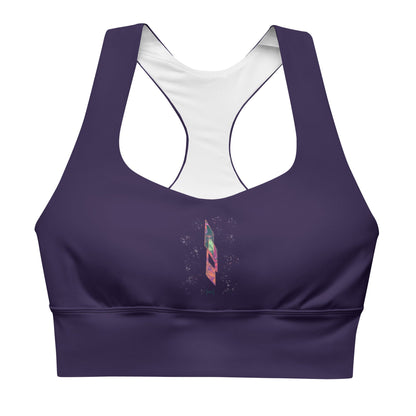 Mango Tango | Purple Longline sports bra - Hollistic Human Shop