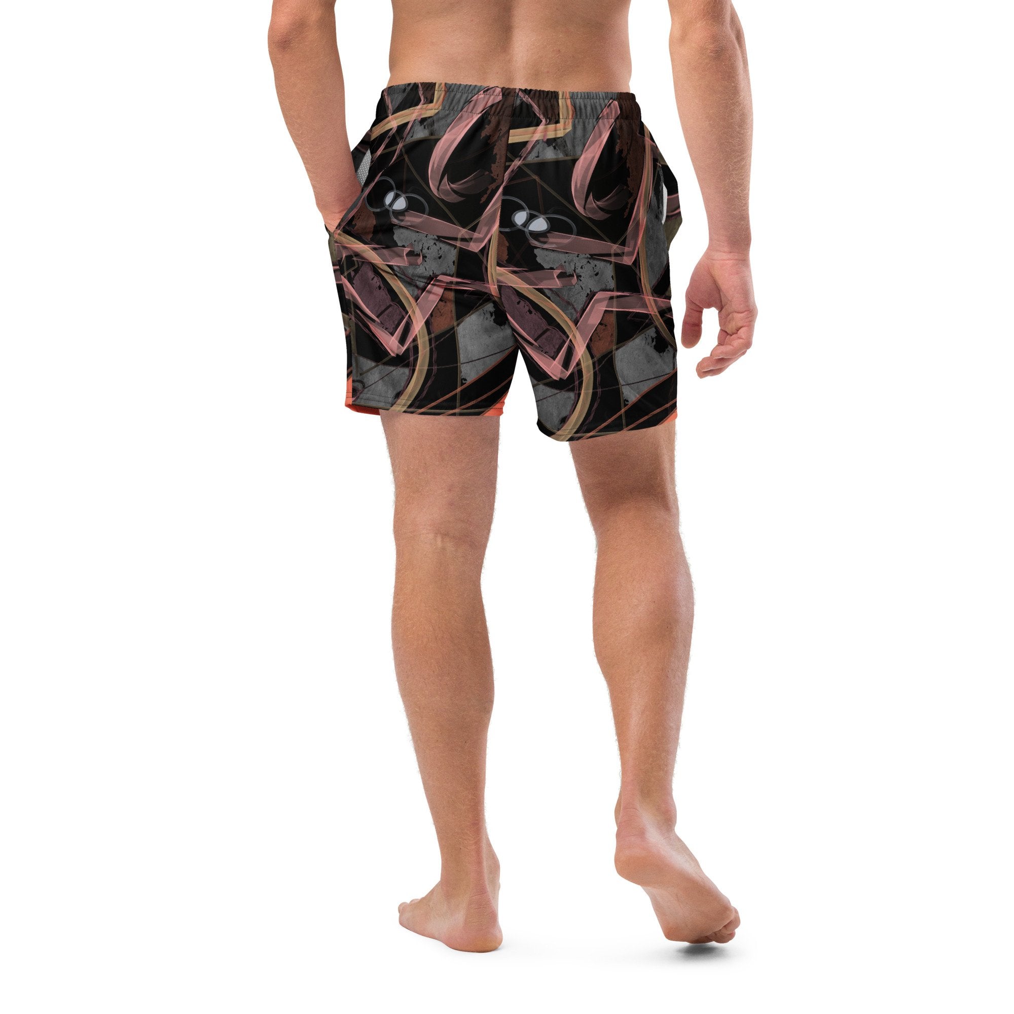 Puzzle All-Over Print Recycled Swim Trunks - Hollistic Human Shop