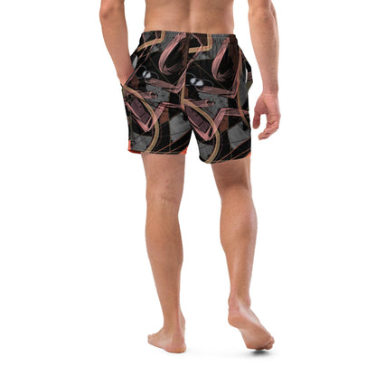 Puzzle All-Over Print Recycled Swim Trunks - Hollistic Human Shop