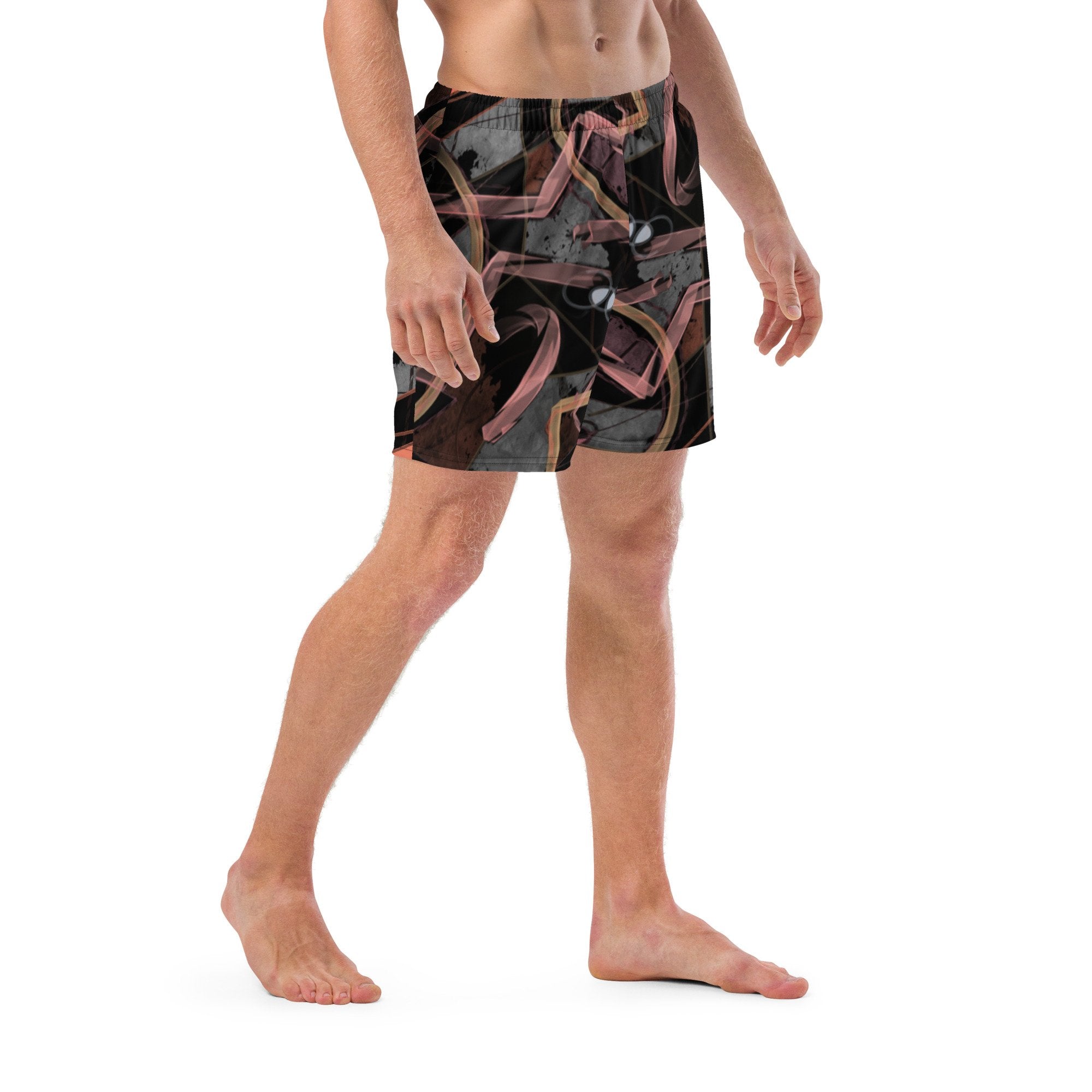 Puzzle All-Over Print Recycled Swim Trunks - Hollistic Human Shop