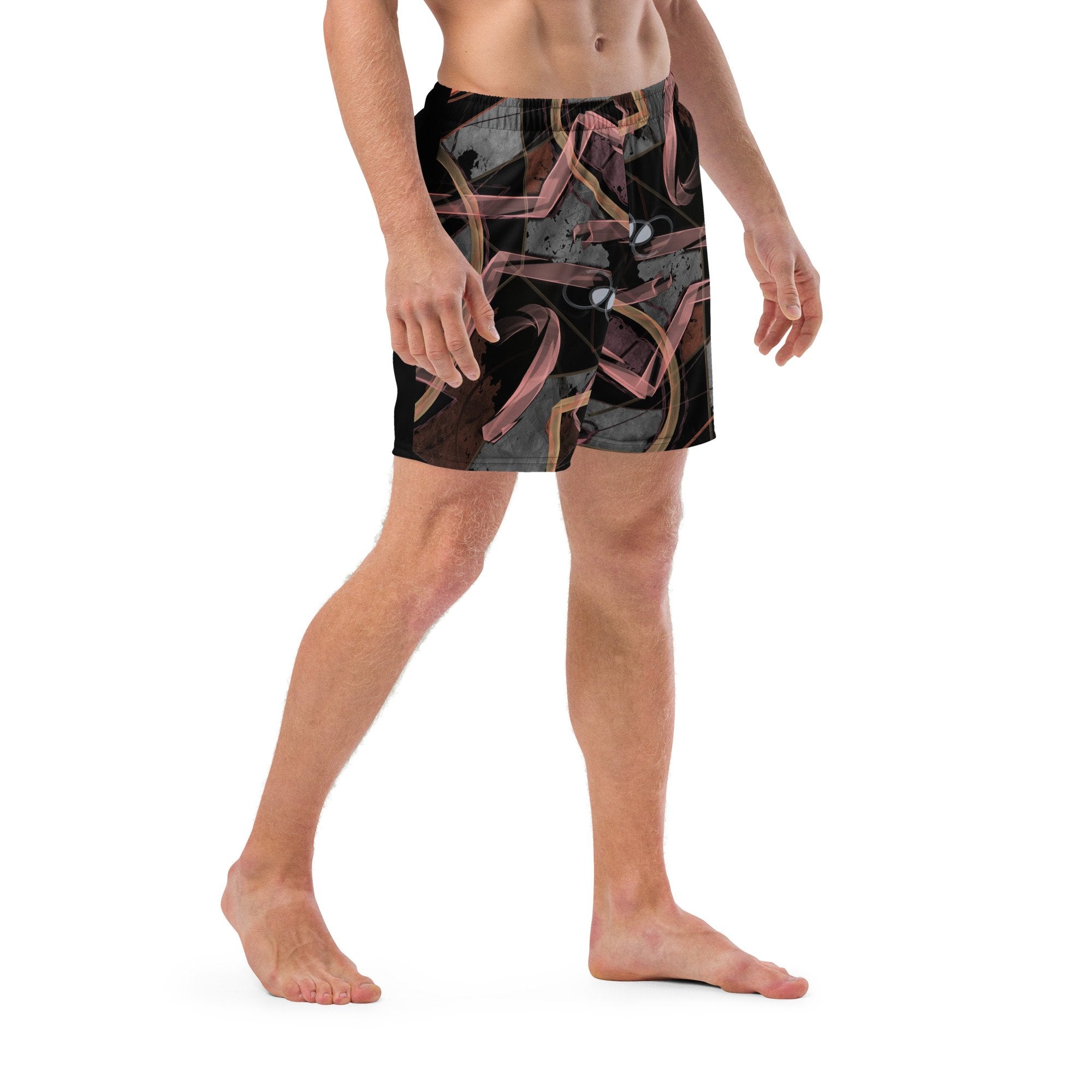 Puzzle All-Over Print Recycled Swim Trunks - Hollistic Human Shop