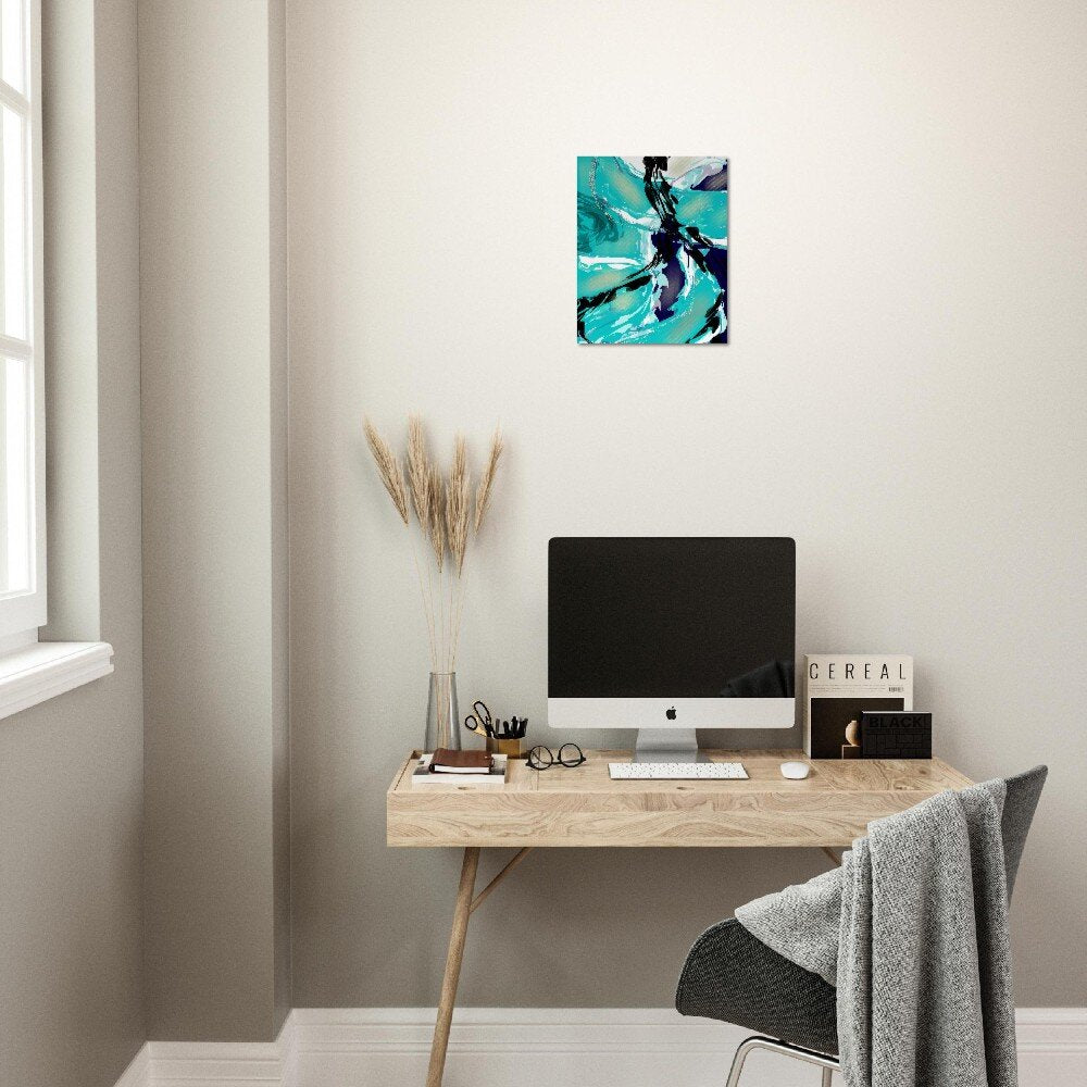 Wavy Blues | Aluminum Print - Hollistic Human Shop