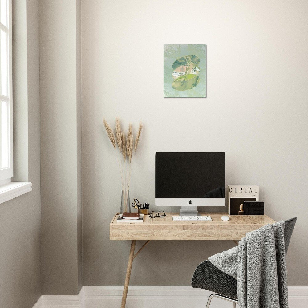 Wavy Green Circles | Aluminum Print - Hollistic Human Shop