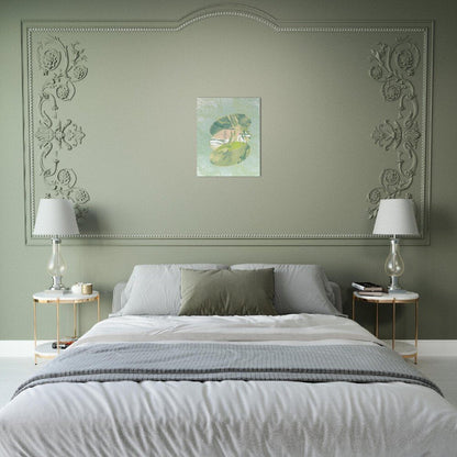 Wavy Green Circles | Aluminum Print - Hollistic Human Shop