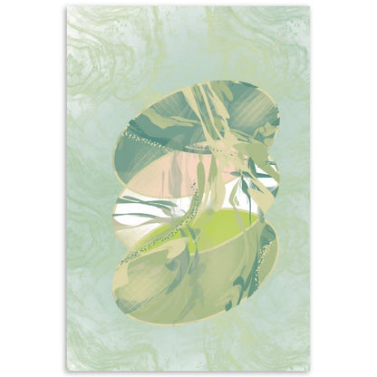 Wavy Green Circles | Aluminum Print - Hollistic Human Shop